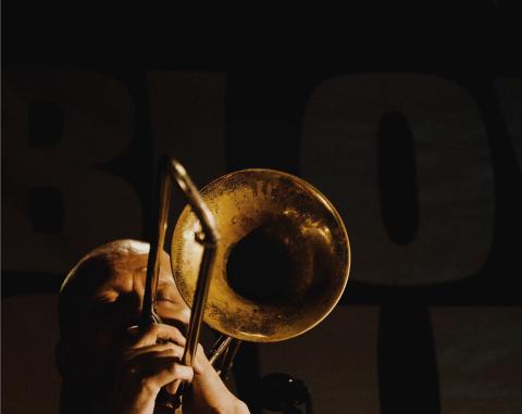 Henrik Munkeby Nørstebø playing trombone